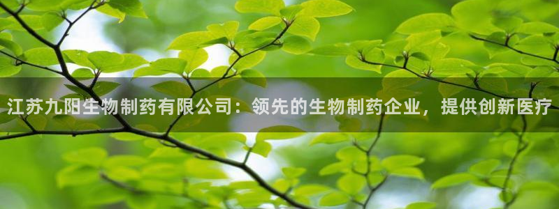 九游会老哥俱乐部官方网站：江苏九阳生物制药有限公司：领先的生物制药企业，提供创新医疗