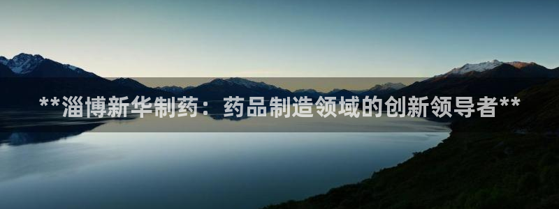 九游会老哥必备的交流社区九：**淄博新华制药：药品制造领域的创新领导者**