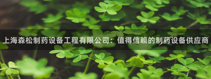 九游老哥俱乐部官网登录：上海森松制药设备工程有限公司：值得信赖的制药设备供应商