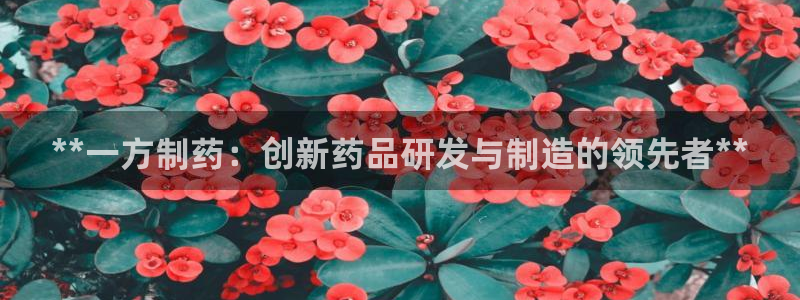九游会老哥俱乐部：**一方制药：创新药品研发与制造的领先者**