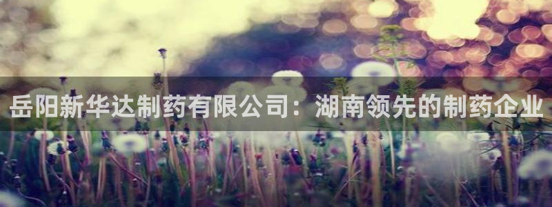 九游会老哥俱乐部社区论坛：岳阳新华达制药有限公司：湖南领先的制药企业