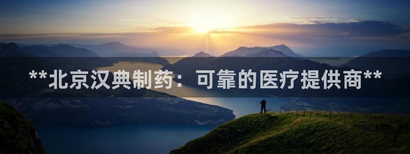 九游会老哥俱乐部社区论坛：**北京汉典制药：可靠的医疗提供商**
