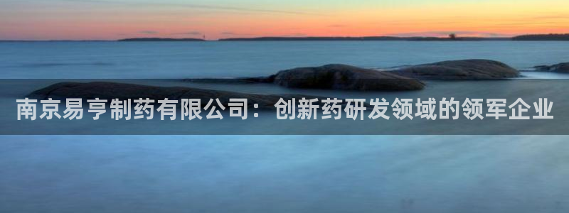 九游老哥俱乐部官网登录入口：南京易亨制药有限公司：创新药研发领域的领军企业