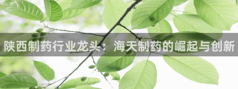 九游会老哥俱乐部必备的交流社区：陕西制药行业龙头：海天制药的崛起与创新