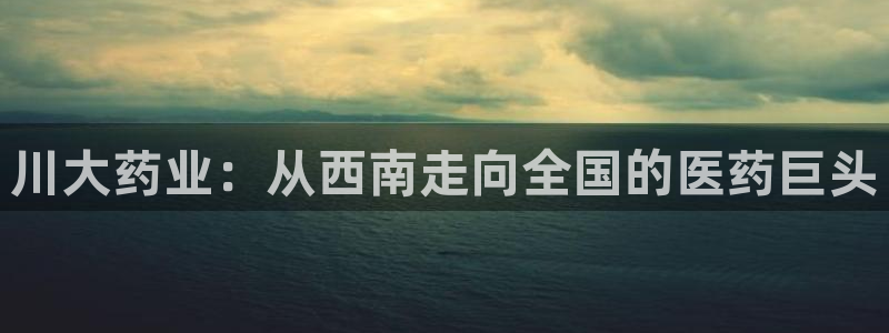 ag九游会老哥俱乐部：川大药业：从西南走向全国的医药巨头