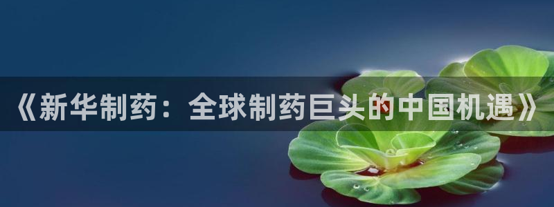 老哥俱乐部是干什么的啊：《新华制药：全球制药巨头的中国机遇》