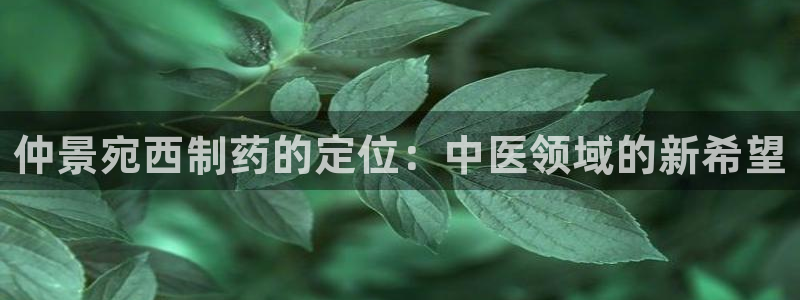 九游会老哥俱乐部官网首页：仲景宛西制药的定位：中医领域的新希望