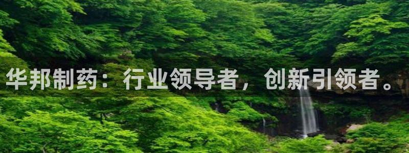 老哥吧九游会：华邦制药：行业领导者，创新引领者。